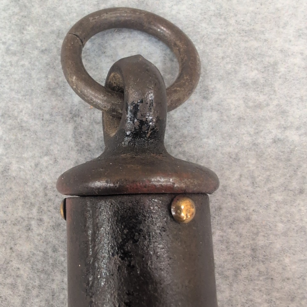 Antique Hanging Spring Scale Balance (0-50 lbs) – Made in USA – Brass Face - Picture 2 of 6